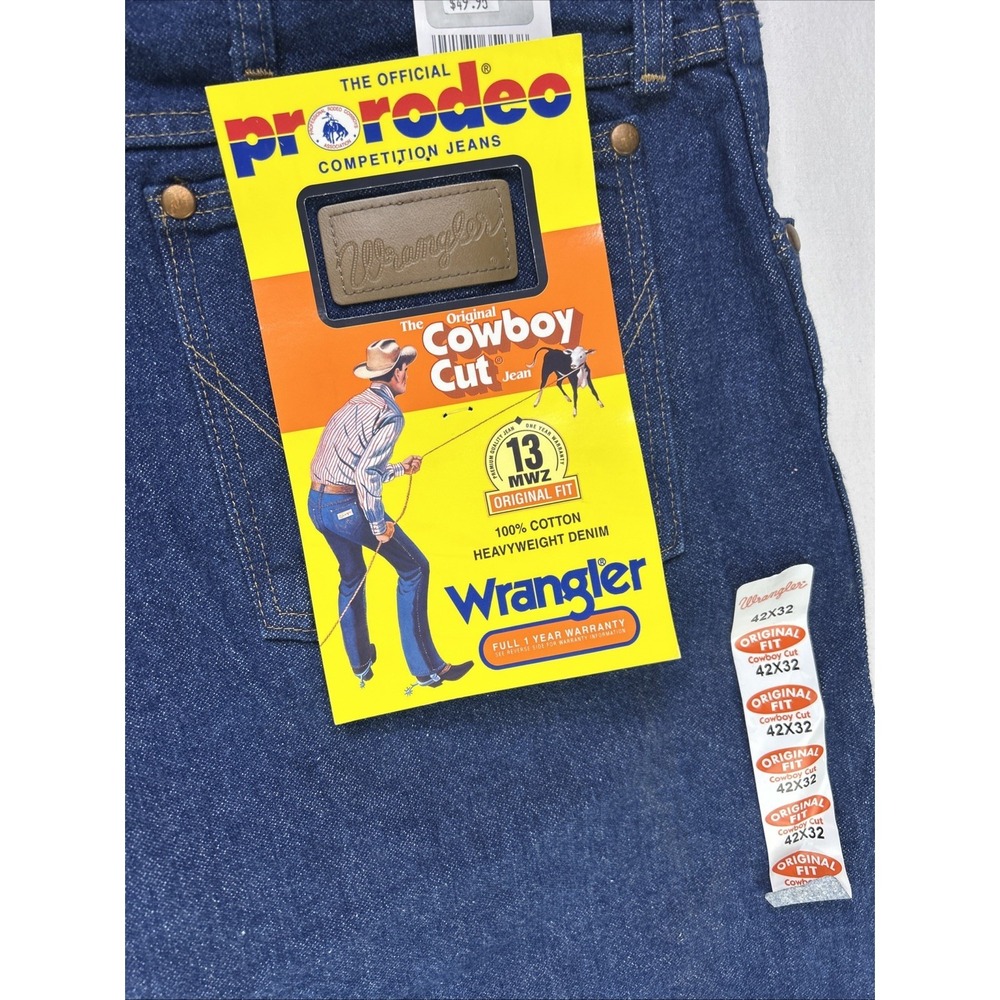 NWT Wrangler Jeans mens 42x32 Pro Rodeo Cowboy Cut Competition Original Fit - Picture 7 of 7